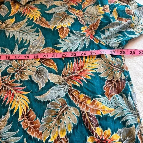 Go‎ Barefoot Men's Island Palms Reverse Aloha Shirt Size 2X - Picture 11 of 12